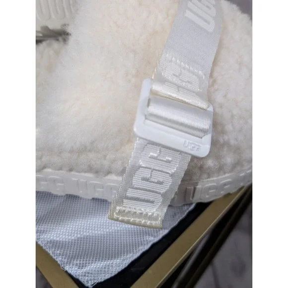 UGG Fluffita Slippers - Women's -White- Size 10 - Picture 4 of 13